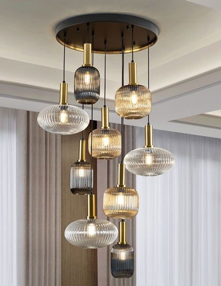 Lámpara Norma de 9 luce Schuller