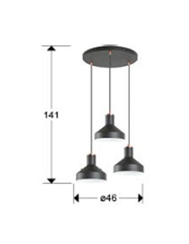 Lámpara Plafón Irias 3 Luces Schuller