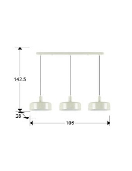 Alessia Lámpara Lineal Perla Mate Schuller