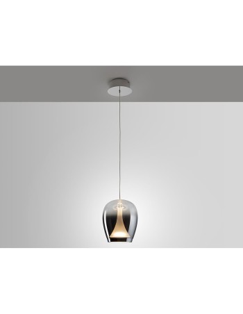 Lámpara colgante Suspiro cromo smoke
