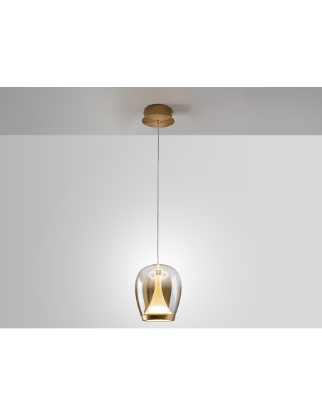 Lámpara suspiro dorado ámbar