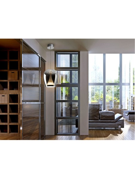 Suspiro Colgante de 25 Cromo Smoke Schuller