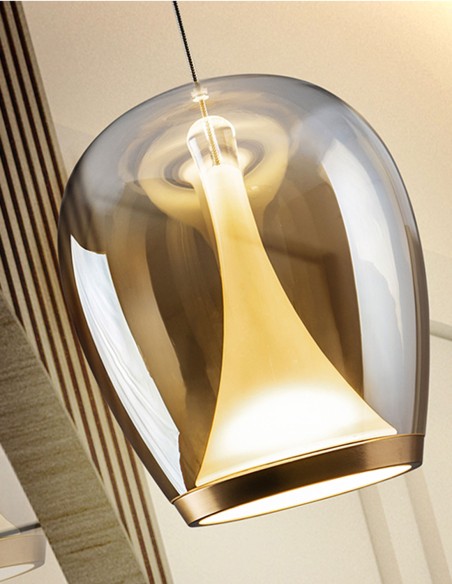 Suspiro Colgante de 25 Dorado Ambar Schuller