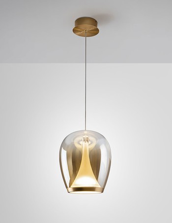 Lámpara de techo Suspiro dorada de Schuller