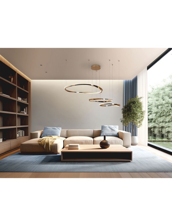 Orbitas Lámpara 3 Aros Oro Schuller