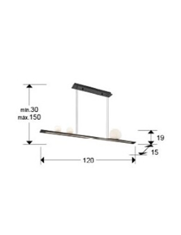 Mila Lámpara Schuller Negra