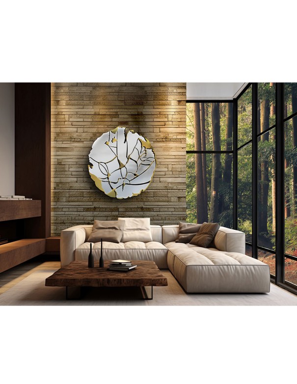 Fiorella Escultura Pared Oro Cromo Schuller