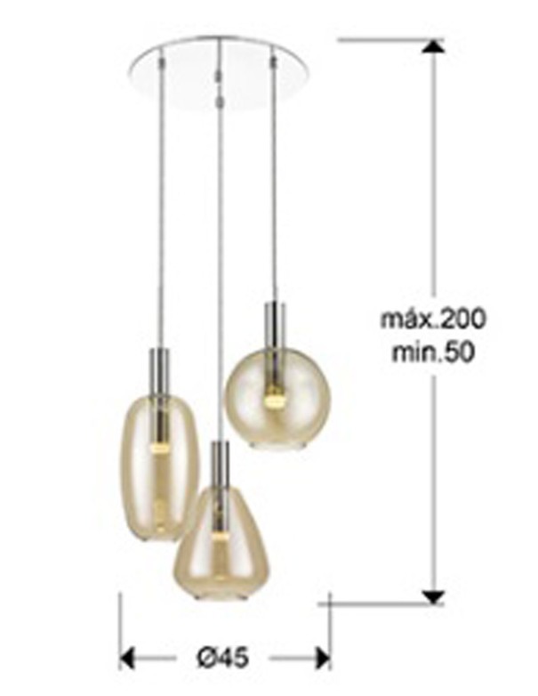 Lámpara Plafón Nara de Schuller