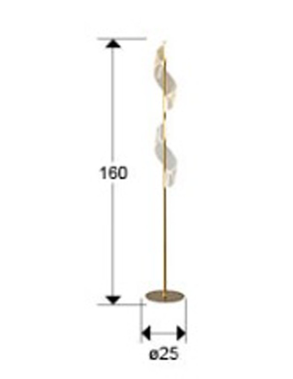 Velas Lámpara de Pie Oro SCHULLER