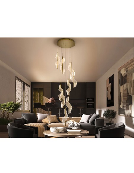 Velas lámpara 9 luces dimable gran formato