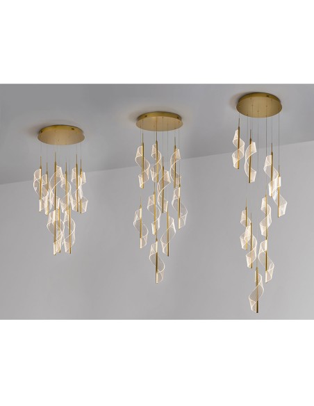 Velas Lámpara 9 Luces Oro Dimable Schuller