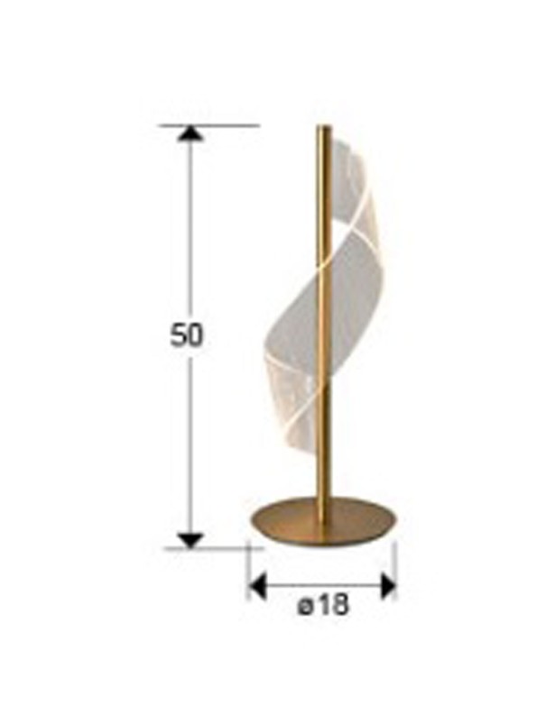 Lámpara de Mesa Velas Led Oro Schuller