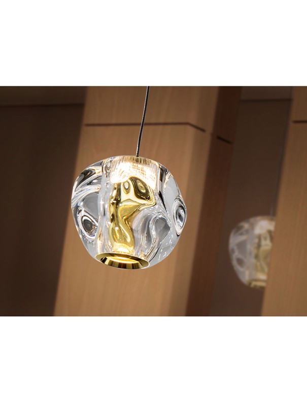 Zaria Lámpara Negro-Oro-Transparente...