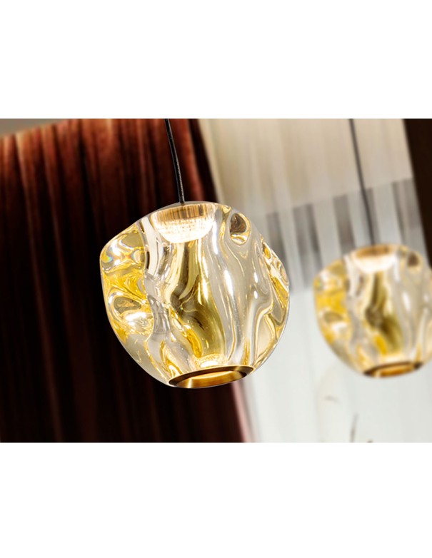 Zaria Lámpara Negro-Bronce-Ambar...