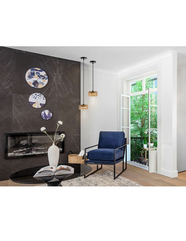 Olaia Lámpara Colgante Negro Ámbar