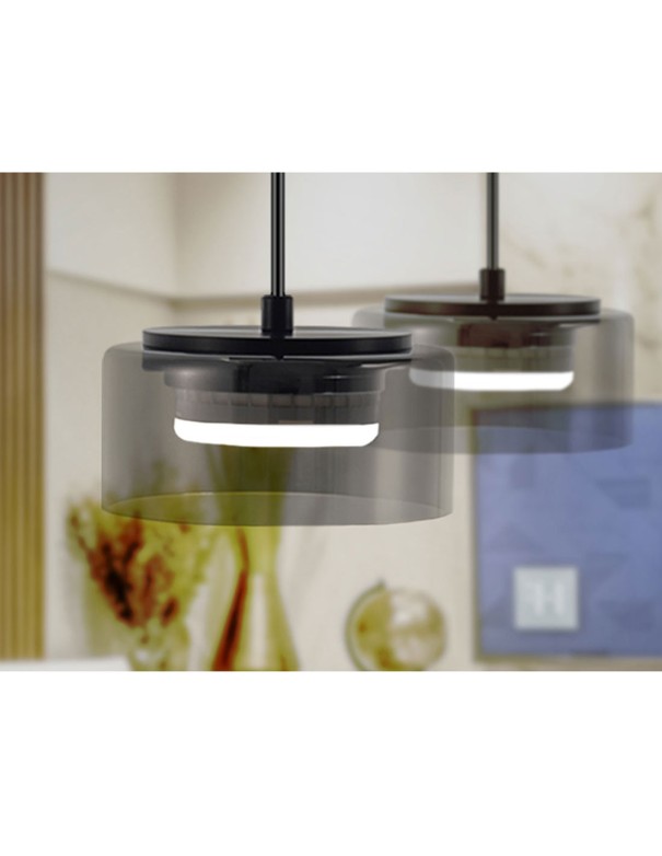Olaia Lámpara Colgante Negro Smoke