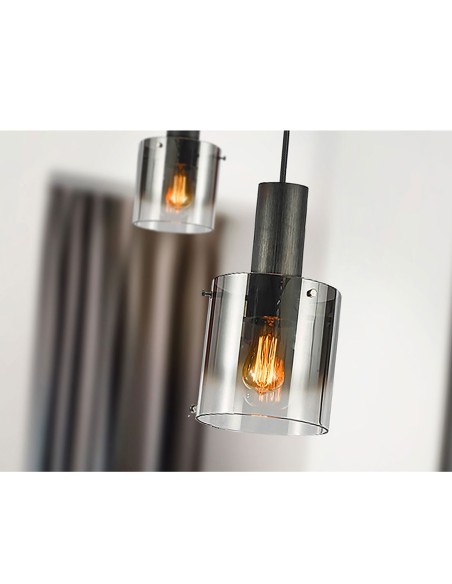 Venize Lámpara Colgante Negro Smoke Schuller
