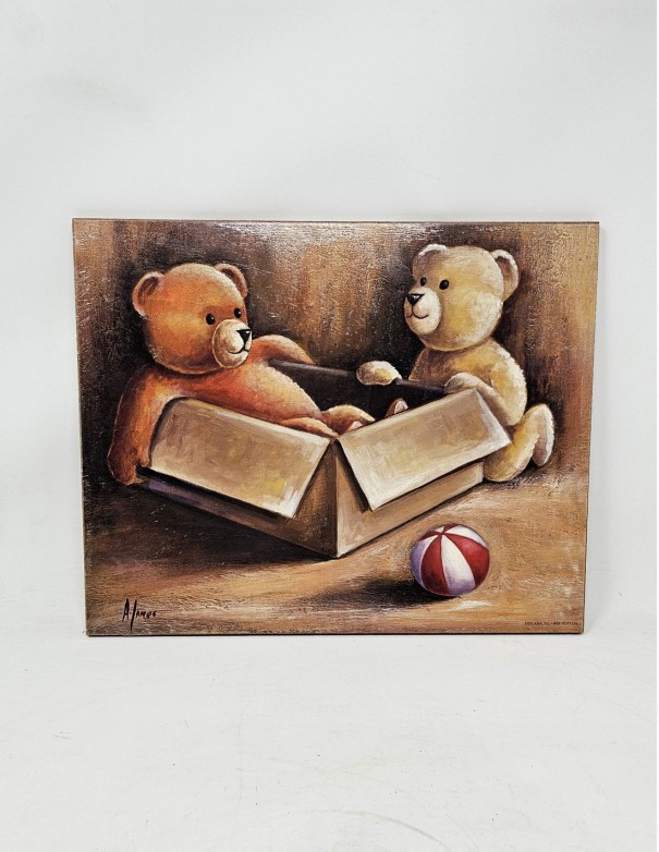 Pack 4 Cuadros Infantiles Osos