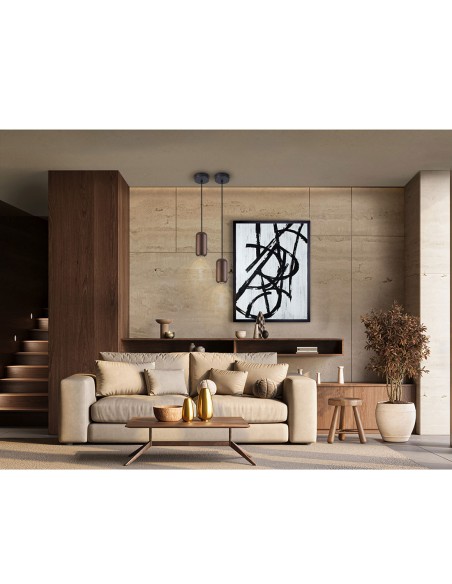 Nimes Lámpara Negro Marrón Schuller