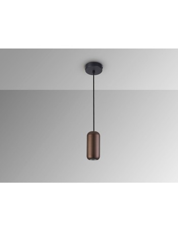 Lámpara colgante Nimes negro marrón