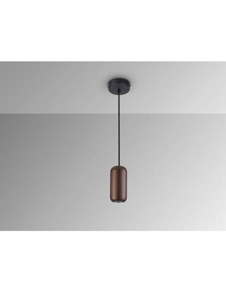 Lámpara colgante Nimes negro marrón