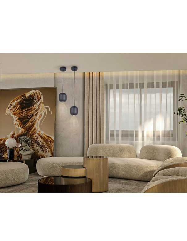 Nimes Lámpara Negro 1 Luz Schuller