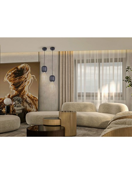 Nimes Lámpara Negro 1 Luz Schuller