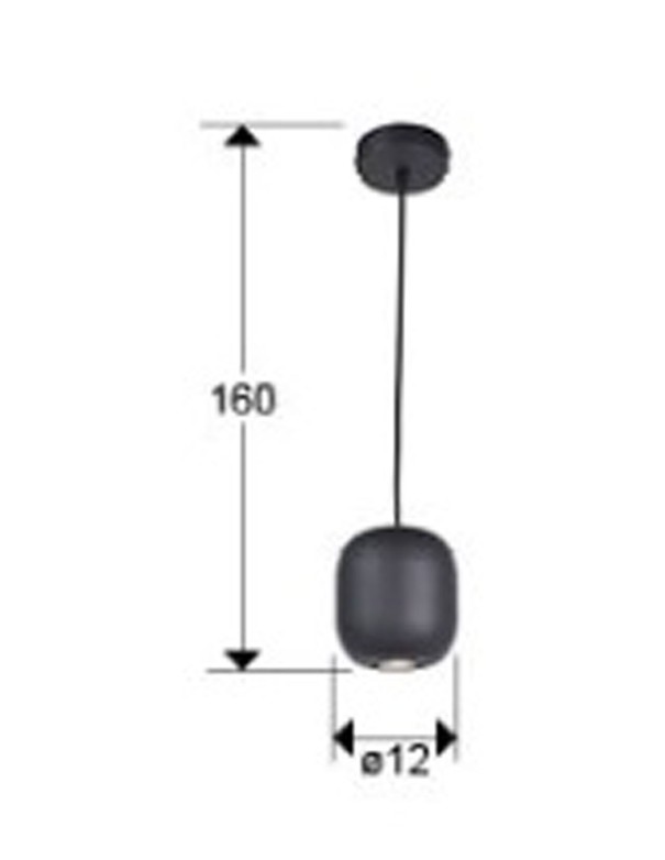 Nimes Lámpara Negro 1 Luz Schuller