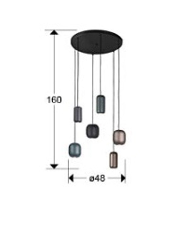 Lámpara Plafón Nimes 6 Luces Schuller