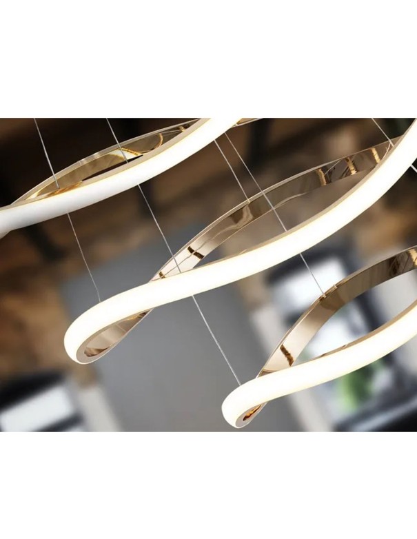 Naos Lámpara Led Oro Rosa 3 Aros