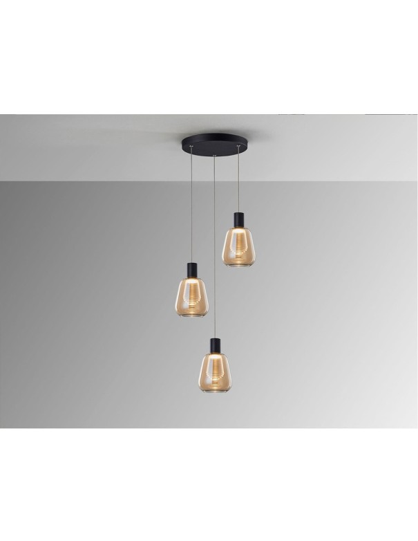 Carisa Plafón 3 Alturas Negro Schuller