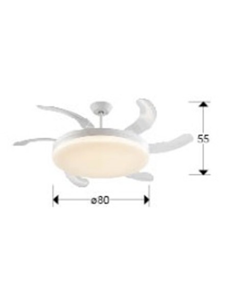 Ventilador LED Vento Maxi Blanco 150 CM Schuller