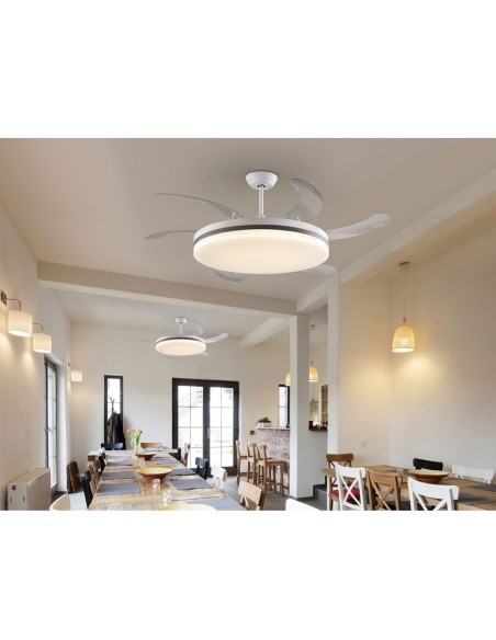 Ventilador Vento Maxi Blanco Bronce 150 CM Schuller