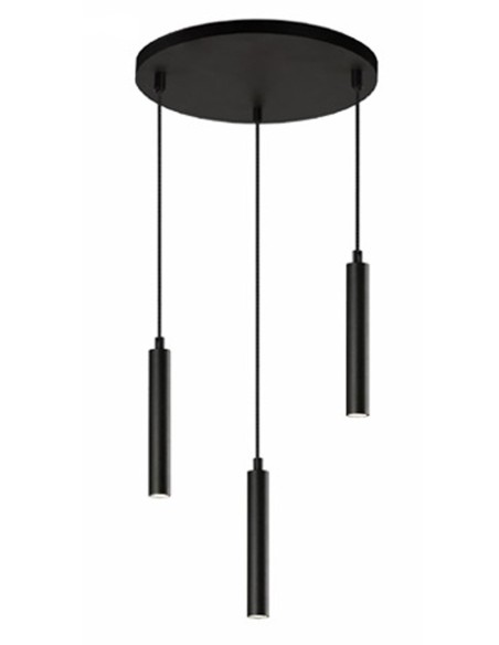 Lámpara plafón 3 cilindros