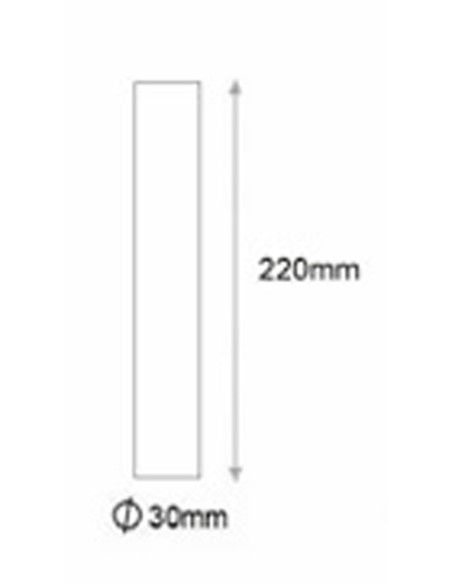 Lámpara de Techo Lineal con 5 Cilindros 22 cm para Bombilla