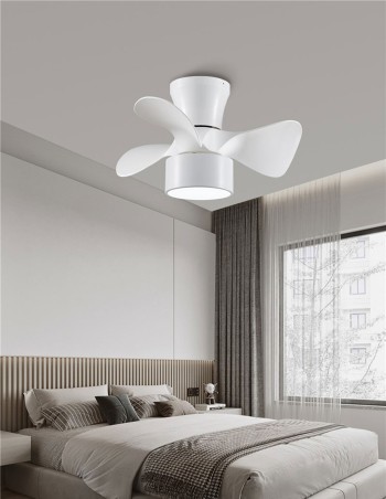 Ventilador con luz pequeño blanco