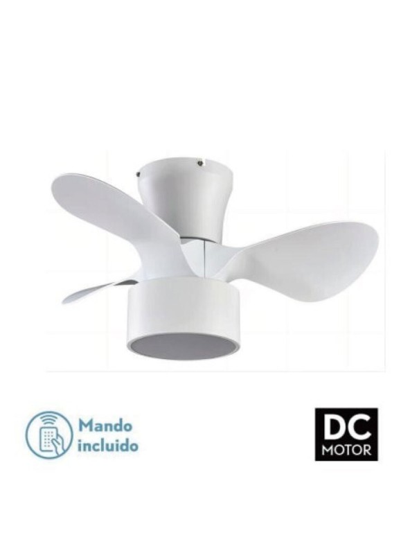 Ventilador DC Blanco Pequeños Espacios