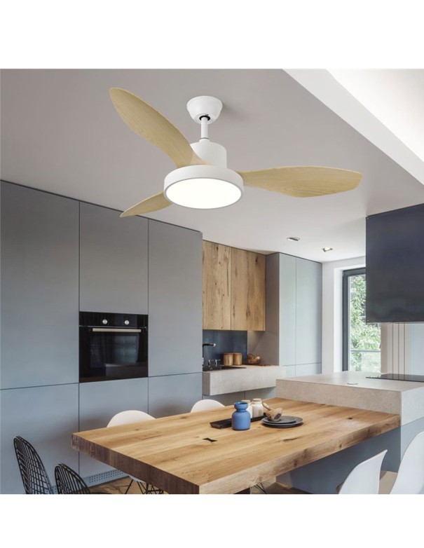 Ventilador de techo palas madera