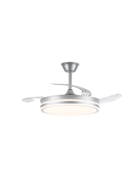 Ventilador Led 106cm Plata Luz Regulable