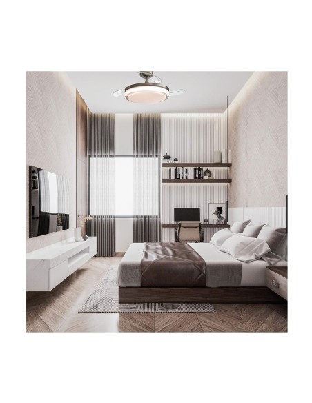 Ventilador Led Tricolor Regulable Cuero