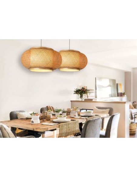 Luminaria de Techo Bambú Beige Natural