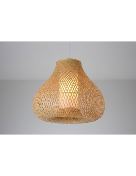 Lámpara Ratán Natural  50CM Pera