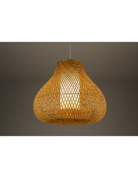 Lámpara Ratán Natural  50CM Pera