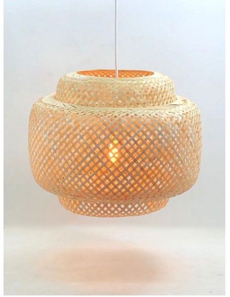 Lámpara 3 Pisos Mimbre Natural