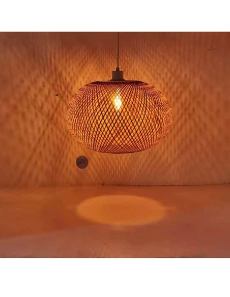 Lámpara Mimbre Natural Reconvertible