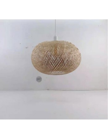 Lámpara mimbre ovalada y redonda