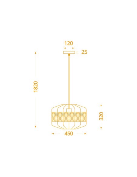 Lámpara Colgante Varilla Grande