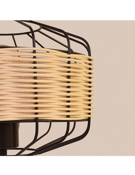 Lámpara de Sobremesa Marrón Ratán