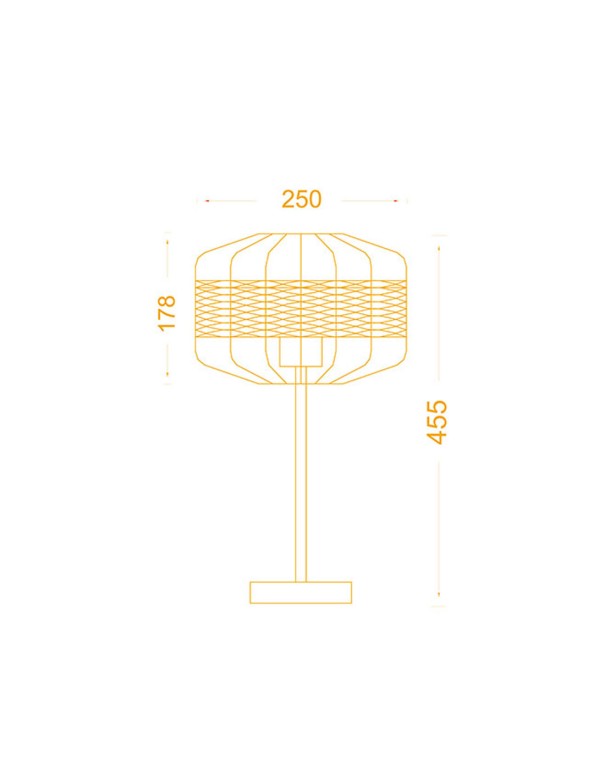 Lámpara de Sobremesa Marrón Ratán