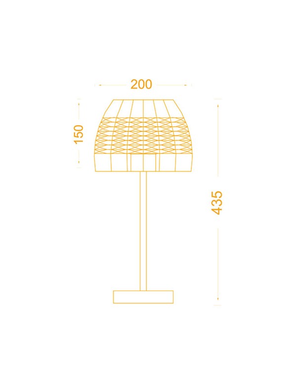 Lámpara de Mesa Marrón Ratán